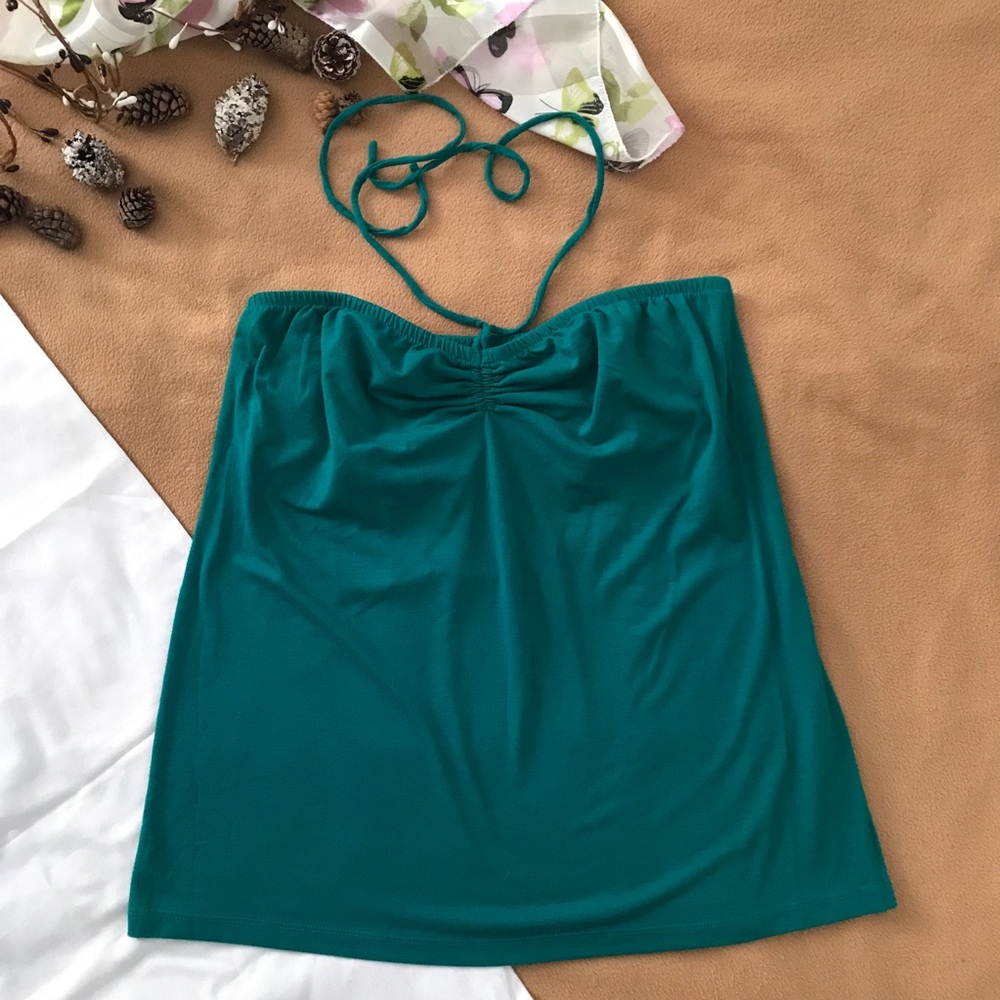 New York & Company Tie Back Halter Top Size M